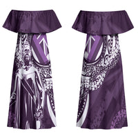 Hawaii Queen Liliuokalani Family Matching Off Shoulder Maxi Dress and Hawaiian Shirt Hawaiian Maile Lei Flag Style