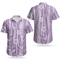 Hawaii Queen Liliuokalani Couples Matching Long Sleeve Bodycon Dress and Hawaiian Shirt Lavender Lei Pua Kalaunu LT05 - Polynesian Pride