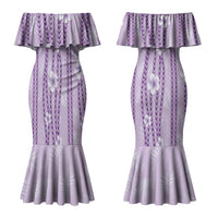 Hawaii Queen Liliuokalani Couples Matching Mermaid Dress and Hawaiian Shirt Lavender Lei Pua Kalaunu LT05 - Polynesian Pride