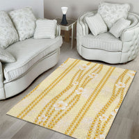 Hawaii Queen Liliuokalani Area Rug Gold Lei Pua Kalaunu LT05 - Polynesian Pride