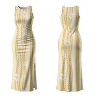 Hawaii Queen Liliuokalani Family Matching Tank Maxi Dress and Hawaiian Shirt Gold Lei Pua Kalaunu