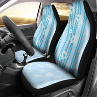 Hawaii Queen Liliuokalani Car Seat Cover Blue Lei Pua Kalaunu LT05 - Polynesian Pride