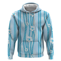 Hawaii Queen Liliuokalani Zip Hoodie Blue Lei Pua Kalaunu LT05 Pullover Hoodie Blue - Polynesian Pride