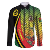 Vanuatu Constitution Day Family Matching Off The Shoulder Long Sleeve Dress and Hawaiian Shirt Long Live Vanuatu LT05 Dad's Shirt - Long Sleeve Colorful - Polynesian Pride