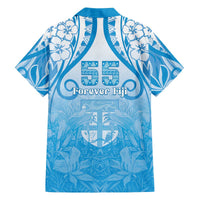 Fiji Day Family Matching Off The Shoulder Long Sleeve Dress and Hawaiian Shirt 55th Anniversary Forever Fiji LT05 - Polynesian Pride