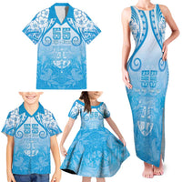 Fiji Day Family Matching Tank Maxi Dress and Hawaiian Shirt 55th Anniversary Forever Fiji LT05 - Polynesian Pride