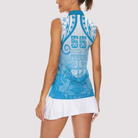 Fiji Day Women Sleeveless Polo Shirt 55th Anniversary Forever Fiji - Polynesian Pride