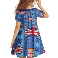 Fiji Masi Tapa Family Matching Short Sleeve Bodycon Dress and Hawaiian Shirt Coat Of Arms LT05 - Polynesian Pride
