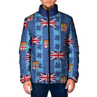 Fiji Masi Tapa Padded Jacket Coat Of Arms - Polynesian Pride