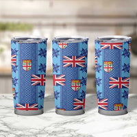 Fiji Masi Tapa Tumbler Cup Coat Of Arms - Polynesian Pride