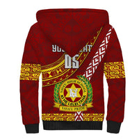 Custom Vavau High School Sherpa Hoodie Tongan Kupesi Pattern LT05 - Polynesian Pride