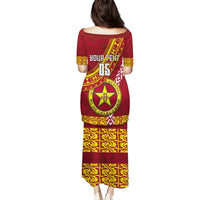 Custom Eua High School Puletasi Tongan Kupesi Pattern LT05 - Polynesian Pride