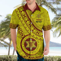 Custom Tonga High School Hawaiian Shirt Tongan Kupesi Pattern LT05 - Polynesian Pride