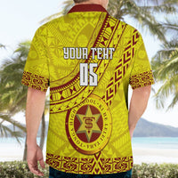 Custom Tonga High School Hawaiian Shirt Tongan Kupesi Pattern LT05 - Polynesian Pride