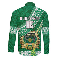 Custom Saineha High School Family Matching Puletasi Dress and Hawaiian Shirt Tongan Kupesi Pattern LT05 - Polynesian Pride