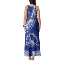 Custom Tupou College Tank Maxi Dress Tongan Kupesi Pattern LT05 - Polynesian Pride