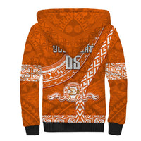 Custom Tailulu College Sherpa Hoodie Tongan Kupesi Pattern LT05 - Polynesian Pride