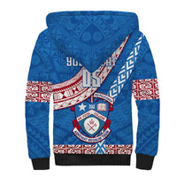 Custom Apifoou College Sherpa Hoodie Tongan Kupesi Pattern LT05 - Polynesian Pride