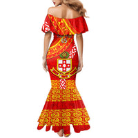 Custom Kolisi Tonga Mermaid Dress Tongan Kupesi Pattern LT05 - Polynesian Pride