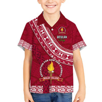 Custom Beulah College Hawaiian Shirt Tongan Kupesi Pattern LT05 - Polynesian Pride