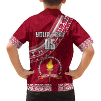 Custom Beulah College Hawaiian Shirt Tongan Kupesi Pattern LT05 - Polynesian Pride