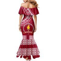 Custom Beulah College Mermaid Dress Tongan Kupesi Pattern LT05 - Polynesian Pride
