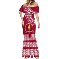 Custom Beulah College Mermaid Dress Tongan Kupesi Pattern LT05 - Polynesian Pride