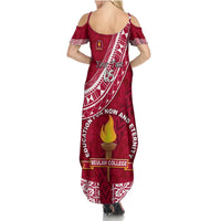 Custom Beulah College Summer Maxi Dress Tongan Kupesi Pattern LT05 - Polynesian Pride