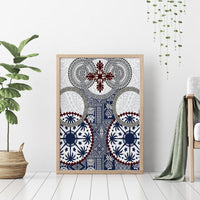 Hawaii Canvas Wall Art Barkcloth Pattern Vintage Style LT05 - Polynesian Pride