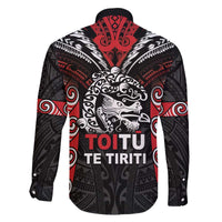 Aotearoa Mana Maori Family Matching Off The Shoulder Long Sleeve Dress and Hawaiian Shirt Toitu Te Tiriti LT05 - Polynesian Pride