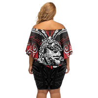 Aotearoa Mana Maori Family Matching Off Shoulder Short Dress and Hawaiian Shirt Toitu Te Tiriti LT05 - Polynesian Pride