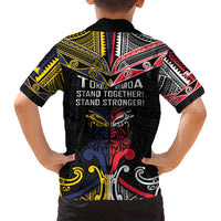 Tokelau And Aotearoa Family Matching Long Sleeve Bodycon Dress and Hawaiian Shirt Together For Te Tiriti O Waitangi LT05 - Polynesian Pride