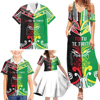 Cook Islands And Aotearoa Family Matching Summer Maxi Dress and Hawaiian Shirt Together For Te Tiriti O Waitangi LT05 - Polynesian Pride
