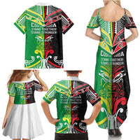 Cook Islands And Aotearoa Family Matching Summer Maxi Dress and Hawaiian Shirt Together For Te Tiriti O Waitangi LT05 - Polynesian Pride
