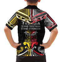 Niue And Aotearoa Family Matching Long Sleeve Bodycon Dress and Hawaiian Shirt Together For Te Tiriti O Waitangi LT05 - Polynesian Pride