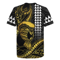 Hawaii Ikaika Warrior Helmet Rugby Jersey Gold Style LT05 - Polynesian Pride