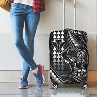 Hawaii Ikaika Warrior Helmet Luggage Cover Black Tribal Tattoo LT05 - Polynesian Pride