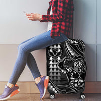 Hawaii Ikaika Warrior Helmet Luggage Cover Black Tribal Tattoo LT05 - Polynesian Pride