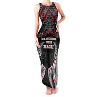 Aotearoa Family Matching Tank Maxi Dress and Hawaiian Shirt Proud To Be Maori LT05 Mom's Dress Red - Polynesian Pride