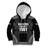 Aotearoa Toitu Te Tiriti Kid Hoodie No Kiwi Without Iwi LT05 Hoodie Black - Polynesian Pride