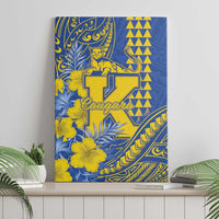 Hawaii Kaiser High School Canvas Wall Art Tribal Tattoo With Hibiscus Flowers