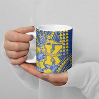 Personalised Hawaii Kaiser High School Ceramic Mug Tribal Tattoo With Hibiscus Flowers