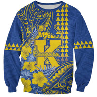Personalised Hawaii Kaiser High School Sweatshirt Tribal Tattoo With Hibiscus Flowers