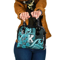 Hawaii Kapolei High School Shoulder Handbag Tribal Tattoo With Hibiscus Flowers