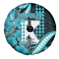 Hawaii Kapolei High School Spare Tire Cover Tribal Tattoo With Hibiscus Flowers