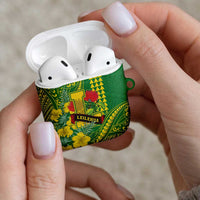 Hawaii Leilehua High School AirPods Case Tribal Tattoo With Hibiscus Flowers LT05 - Polynesian Pride