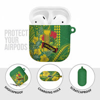 Hawaii Leilehua High School AirPods Case Tribal Tattoo With Hibiscus Flowers LT05 - Polynesian Pride