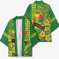 Personalised Hawaii Leilehua High School Kimono Tribal Tattoo With Hibiscus Flowers
