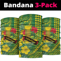 Hawaii Leilehua High School Neck Gaiter Tribal Tattoo With Hibiscus Flowers