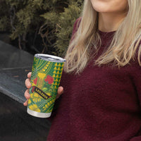 Personalised Hawaii Leilehua High School Tumbler Cup Tribal Tattoo With Hibiscus Flowers